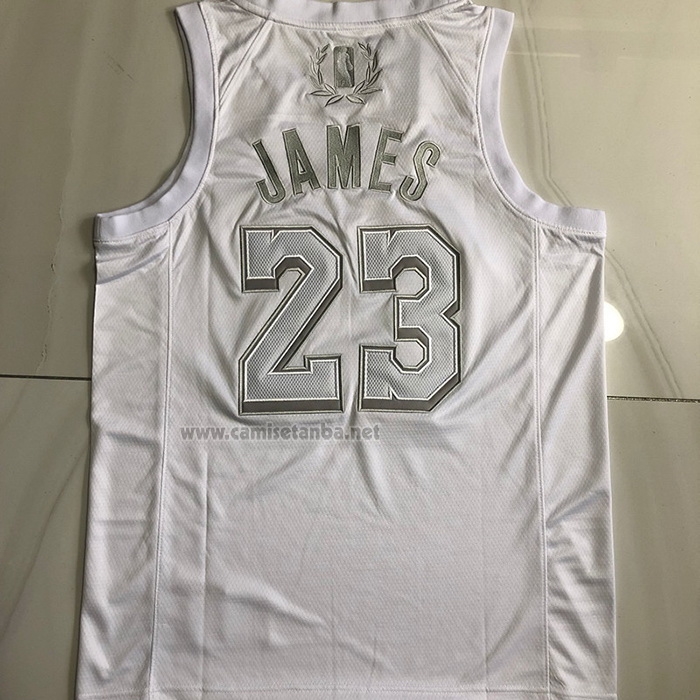 Camiseta Los Angeles Lakers LeBron James #23 MVP Blanco
